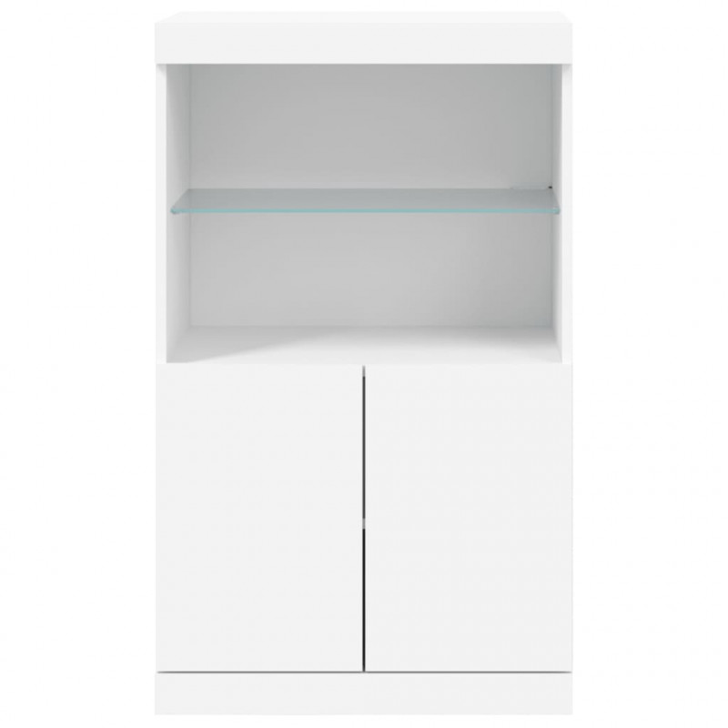 Szafka z oświetleniem LED, biała, 60,5x37x100 cm