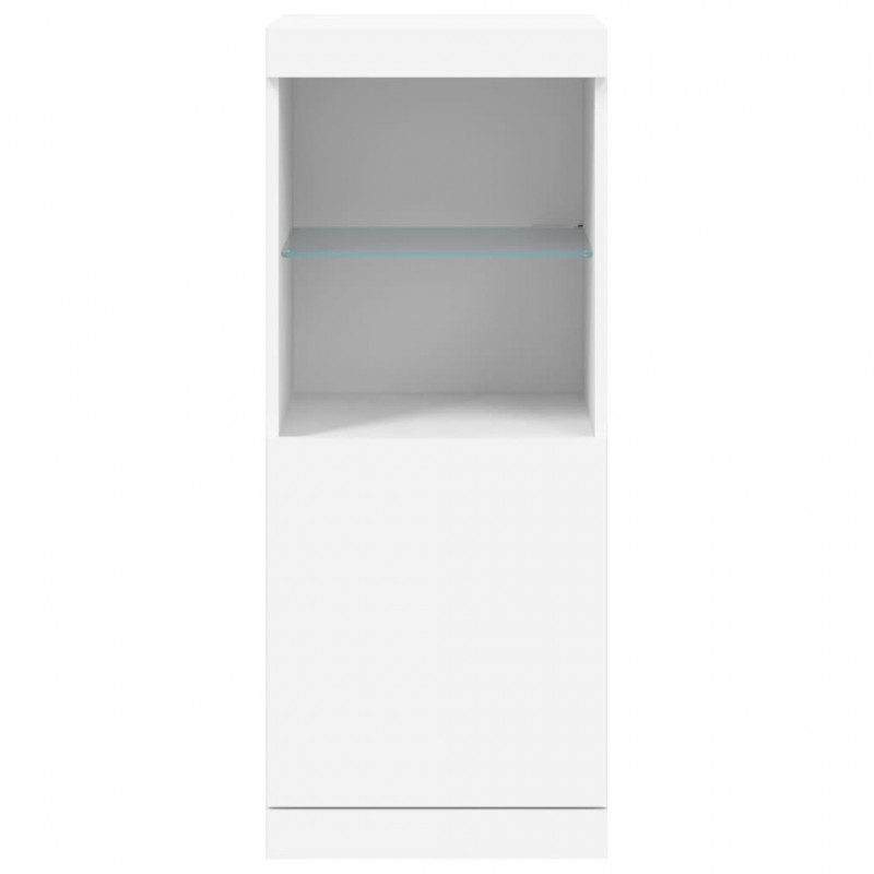 Szafka z oświetleniem LED, biała, 41x37x100 cm