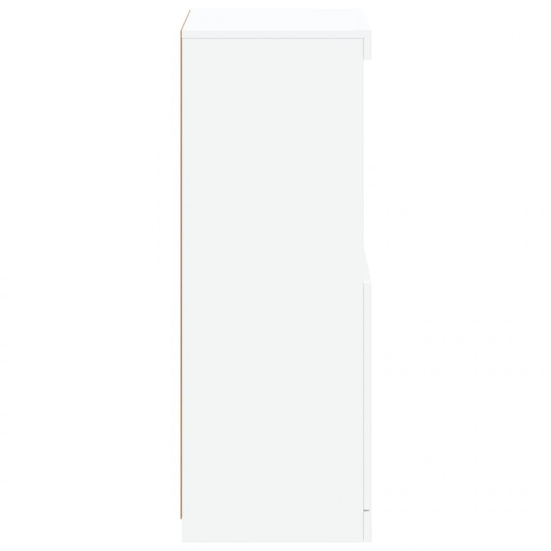 Szafka z oświetleniem LED, biała, 41x37x100 cm