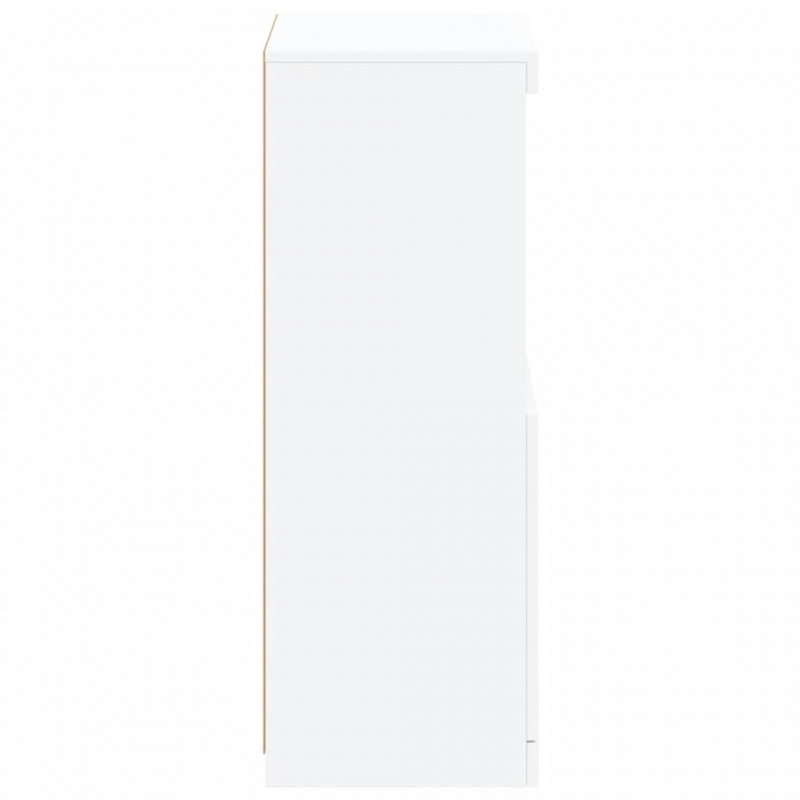 Szafka z oświetleniem LED, biała, 41x37x100 cm