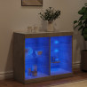 Szafka z oświetleniem LED, szarość betonu, 81x37x67 cm