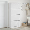 Szafka na buty z 4 uchylanymi szufladami, biała, 80x34x187,5 cm