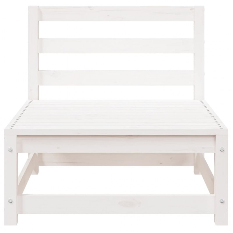 Ogrodowa sofa 3-osobowa, biała, lite drewno sosnowe