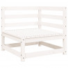 Ogrodowa sofa 3-osobowa, biała, lite drewno sosnowe