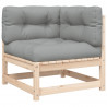 2-osobowa sofa ogrodowa z poduszkami, lite drewno sosnowe