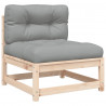 2-osobowa sofa ogrodowa z poduszkami, lite drewno sosnowe