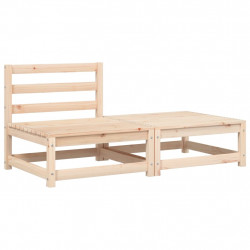 Ogrodowa sofa bez podłokietników, z poduszkami i podnóżkiem