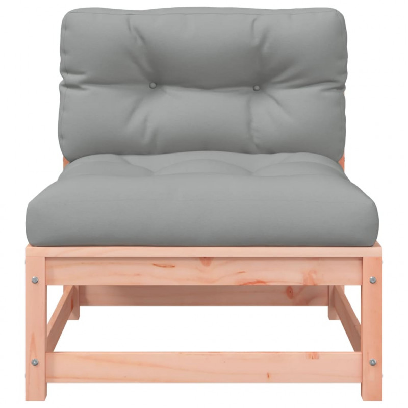 Ogrodowa sofa bez podłokietników, z poduszkami i podnóżkami