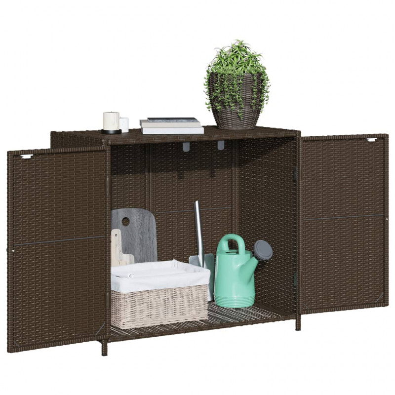 Szafka ogrodowa, brązowa, 83x45x76 cm, polirattan