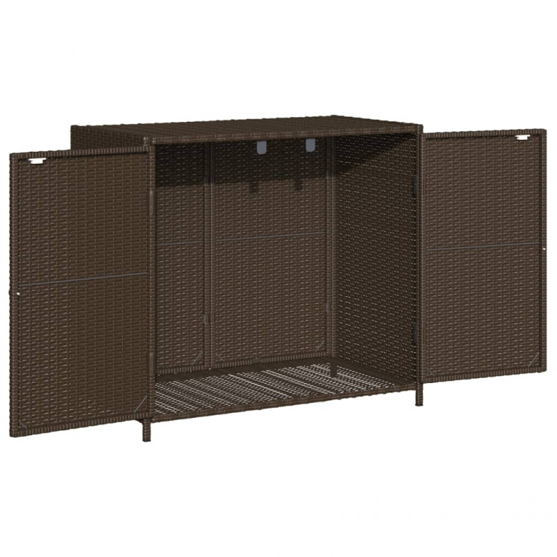 Szafka ogrodowa, brązowa, 83x45x76 cm, polirattan