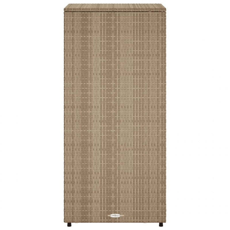 Szafka ogrodowa, beżowa, 50x55x115 cm, polirattan
