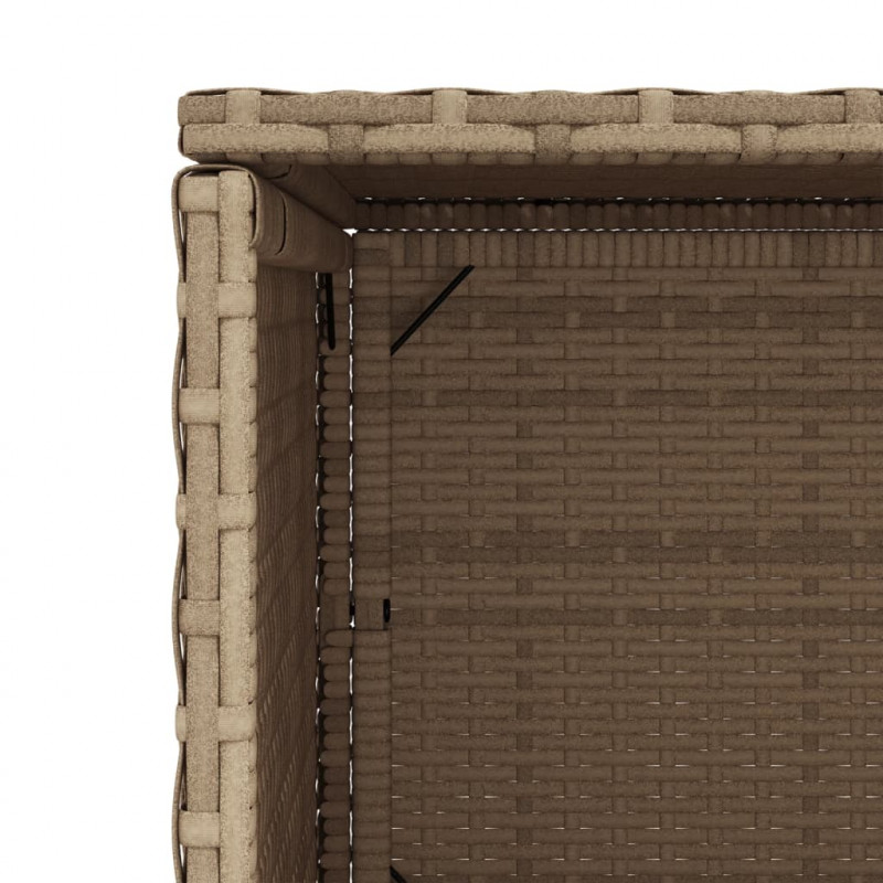 Szafka ogrodowa, beżowa, 50x55x115 cm, polirattan