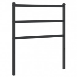 Metalowe wezgłowie, czarne, 75 cm