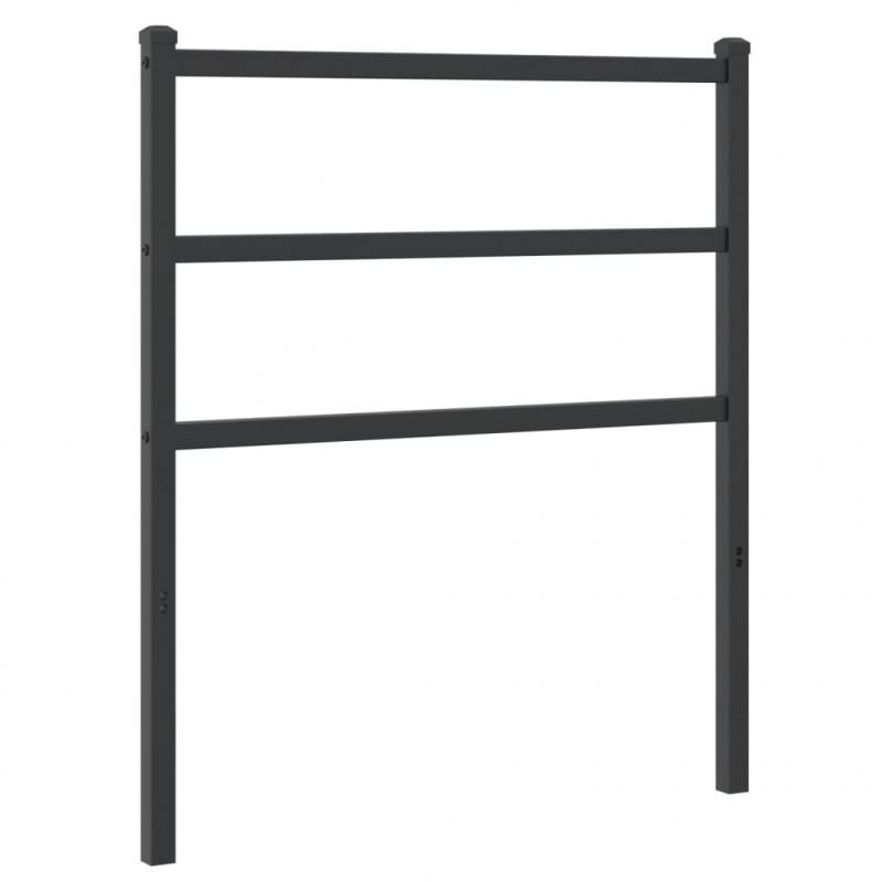 Metalowe wezgłowie, czarne, 75 cm
