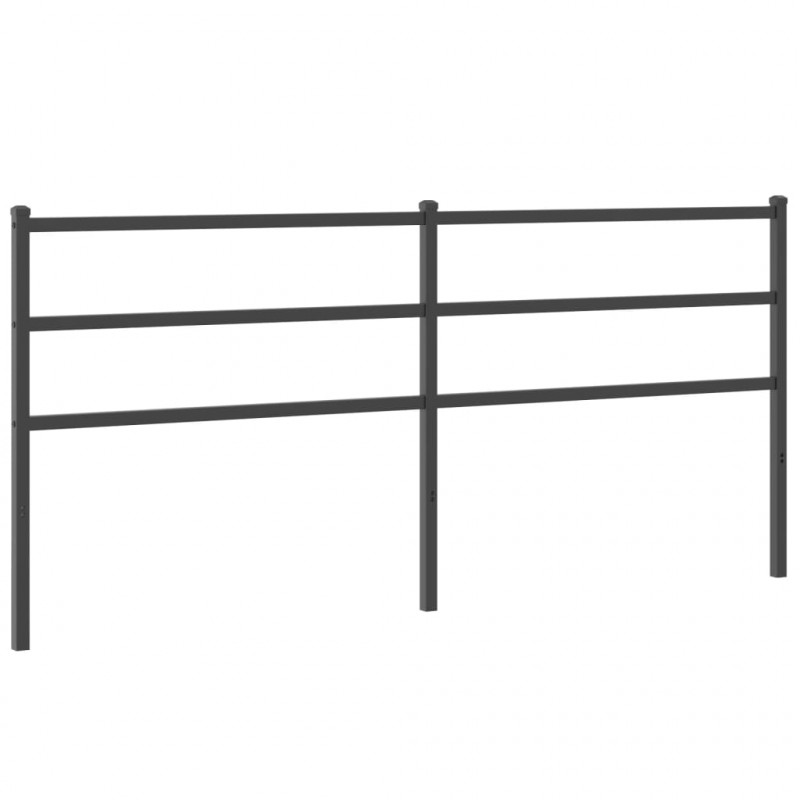 Metalowe wezgłowie, czarne, 180 cm