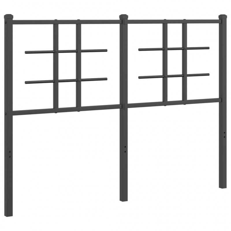 Metalowe wezgłowie, czarne, 120 cm