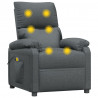 Fotel z masażem, ciemnoszary, tkanina