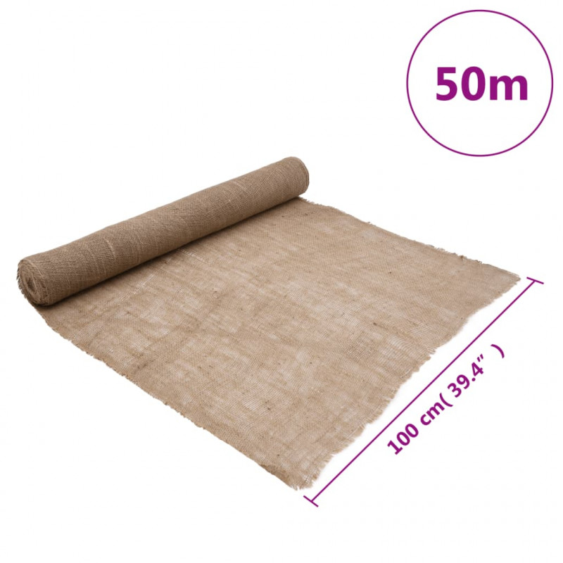Tkanina jutowa, 2 rolki, 1x50 m, 100% juta, 200 g/m²