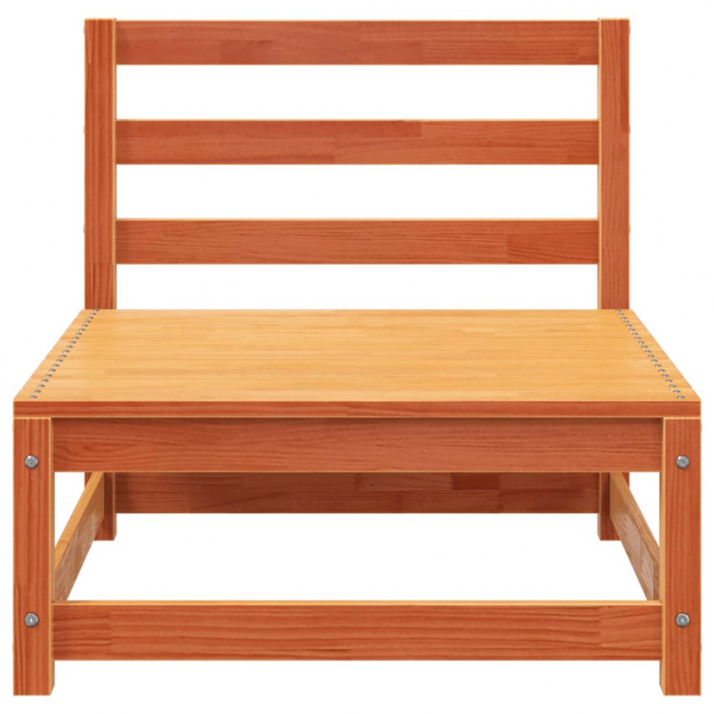 2-osobowa sofa ogrodowa, woskowy brąz, lite drewno sosnowe