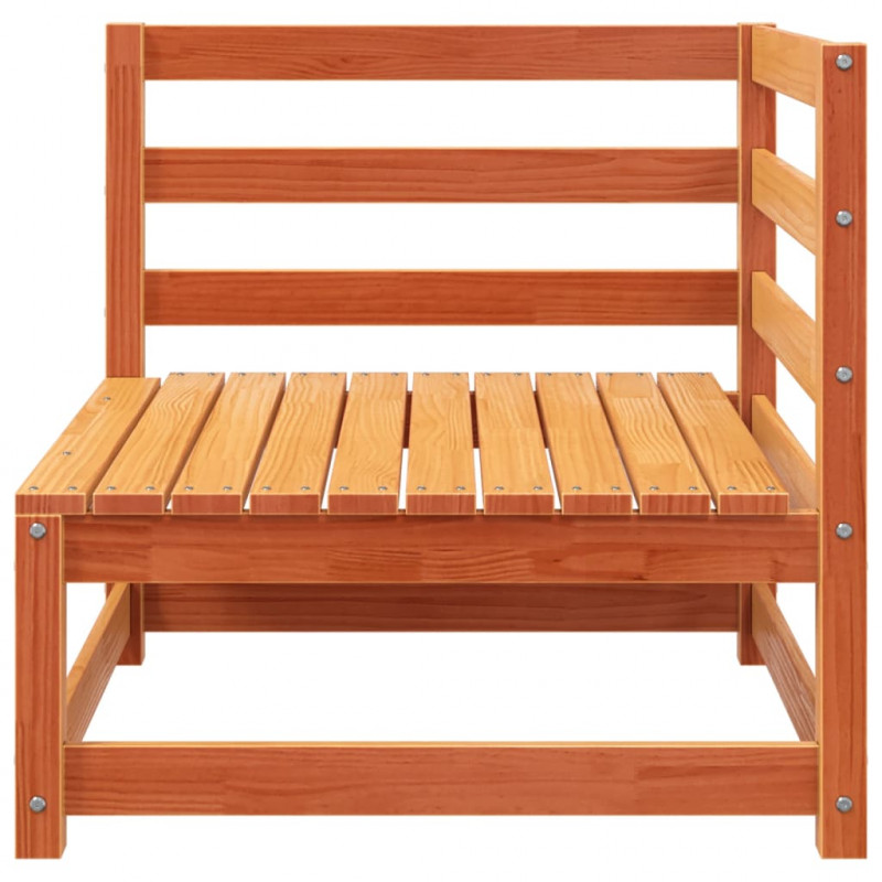 Ogrodowa sofa narożna, woskowy brąz, 70x70x67 cm, sosnowa