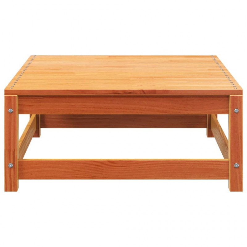 Sofa ogrodowa bez podłokietników, z podnóżkiem, woskowy brąz
