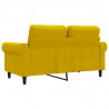 Sofa 2-osobowa, żółta, 120 cm, tapicerowana aksamitem