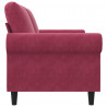 Sofa 2-osobowa, winna czerwień, 140 cm, tapicerowana aksamitem