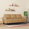 Sofa 3-osobowa, brązowa, 180 cm, tapicerowana aksamitem