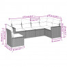 6-cz. zestaw wypoczynkowy do ogrodu, z poduszkami, brązowy