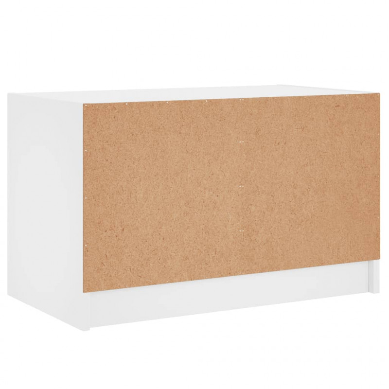 Szafka TV ze szklanymi drzwiami, biała, 68x37x42 cm