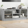 Szafka TV ze szklanymi drzwiami, szarość betonu, 102x37x42 cm