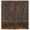 Biblioteczka z drzwiczkami, przydymiony dąb, 136x37x142 cm