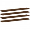 Półki ścienne, 4 szt., brązowy dąb, 60x10x1,5 cm
