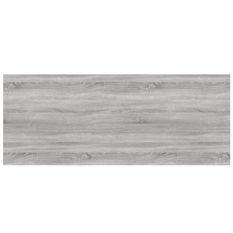 Półki ścienne, 4 szt., szary dąb sonoma, 100x40x1,5 cm