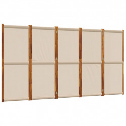 Parawan 5-panelowy, taupe, 350x180 cm