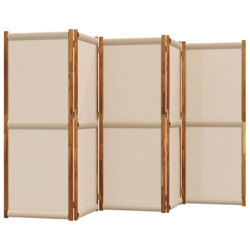 Parawan 5-panelowy, taupe, 350x180 cm