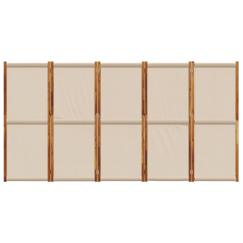 Parawan 5-panelowy, taupe, 350x180 cm