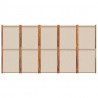 Parawan 5-panelowy, taupe, 350x180 cm