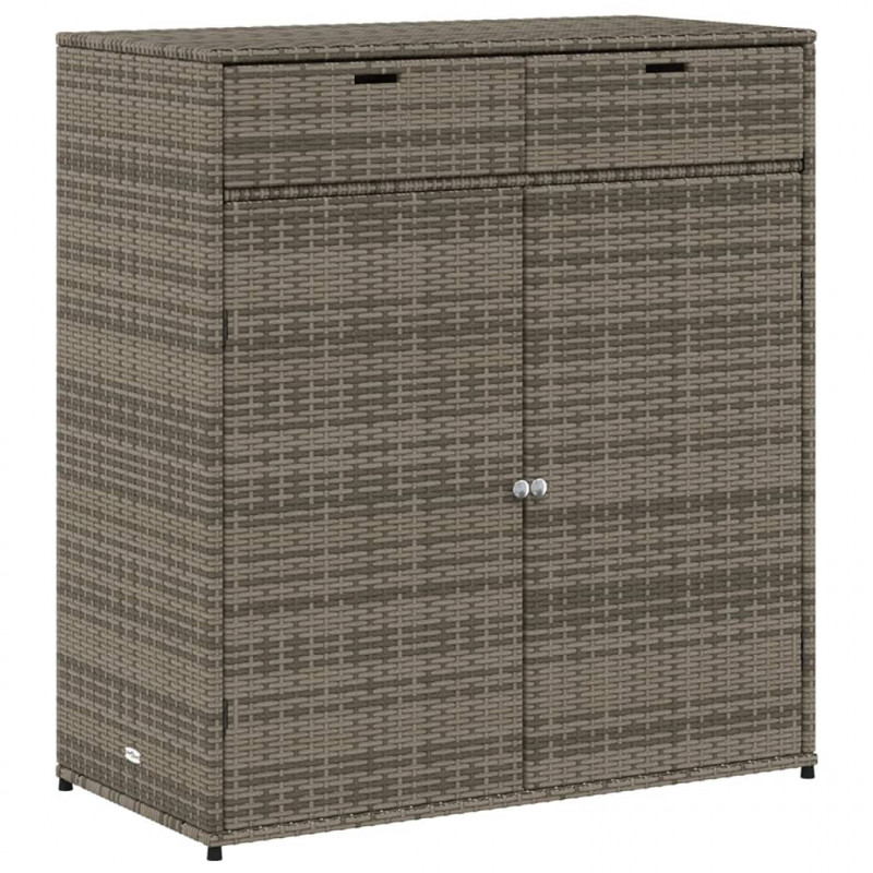 Szafka ogrodowa, szara, 105x55x113 cm, polirattan
