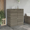 Szafka ogrodowa, szara, 105x55x113 cm, polirattan