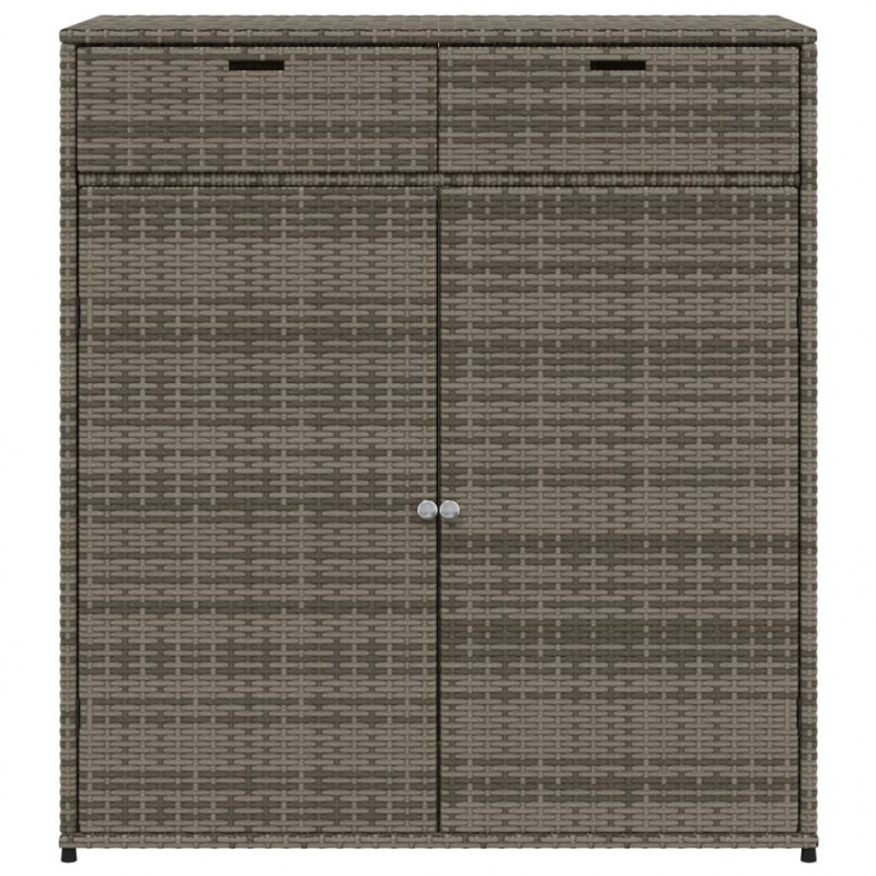 Szafka ogrodowa, szara, 105x55x113 cm, polirattan