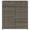 Szafka ogrodowa, szara, 105x55x113 cm, polirattan