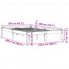 Rama łóżka bez materaca, woskowy brąz, 120x200 cm, lita sosna