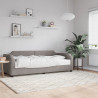 Sofa z materacem do spania, kolor taupe, 100x200 cm, tkanina