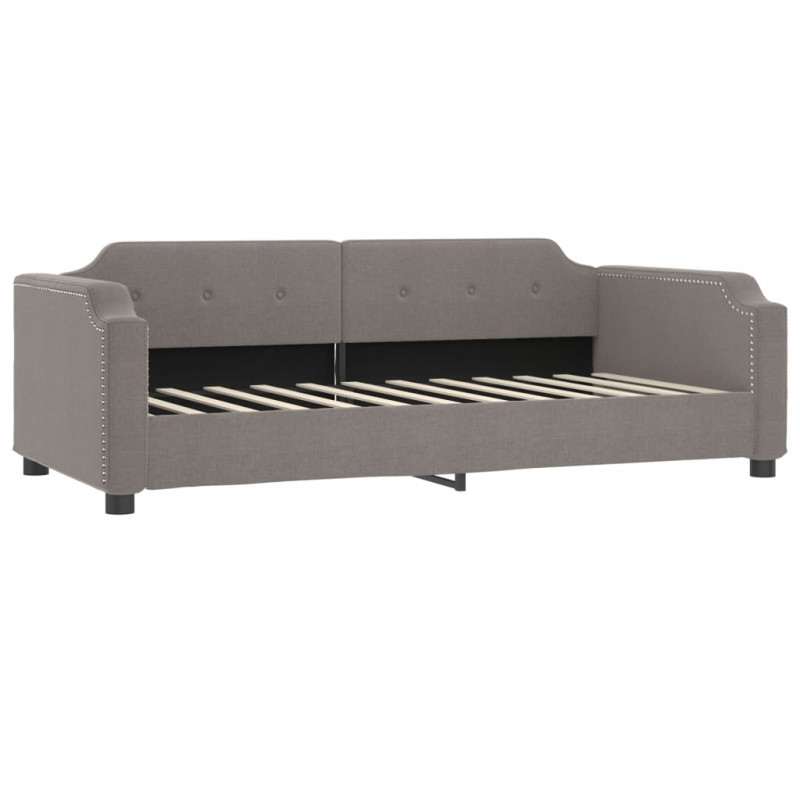 Sofa z materacem do spania, kolor taupe, 100x200 cm, tkanina