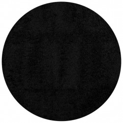 Dywan z długim włosiem PAMPLONA, czarny, Ø 120 cm