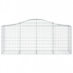 Kosze gabionowe, 18 szt, 200x50x80/100 cm, galwanizowane żelazo