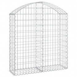 Łukowaty kosz gabionowy 100x30x100/120 cm, galwanizowane żelazo