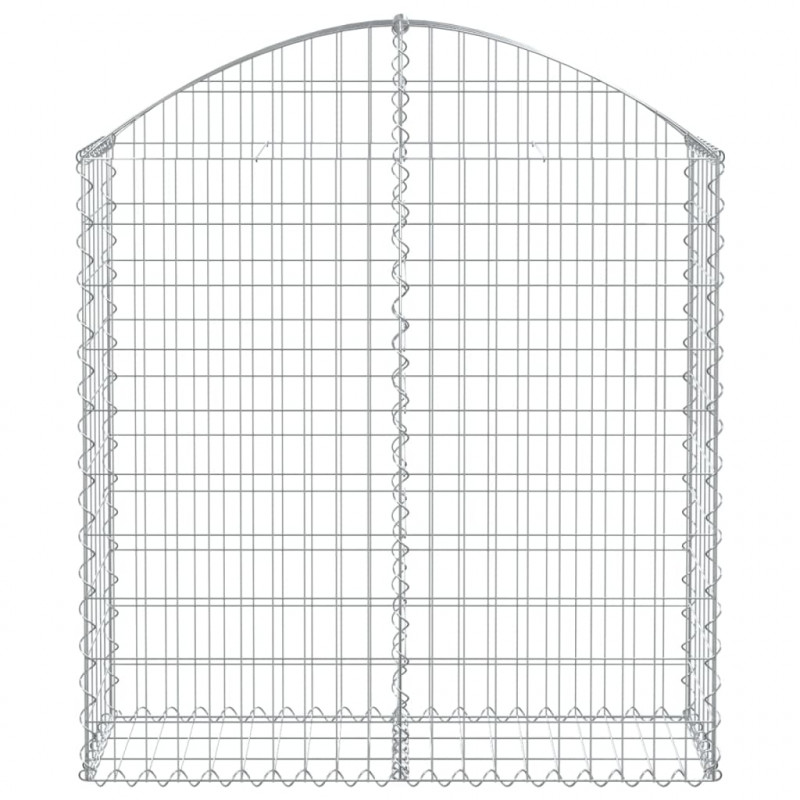 Łukowaty kosz gabionowy 100x30x100/120 cm, galwanizowane żelazo