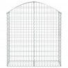 Łukowaty kosz gabionowy 100x30x100/120 cm, galwanizowane żelazo
